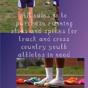 all sales proceeds go to purchase running shoes for students in need.
